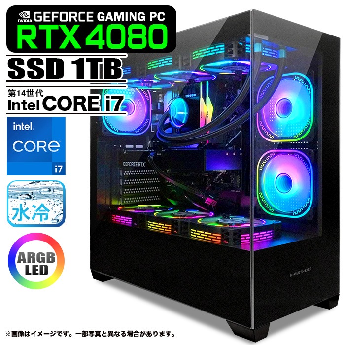 ゲーミングPC デスクトップパソコン GP-V3 ブラック ピラーレス 