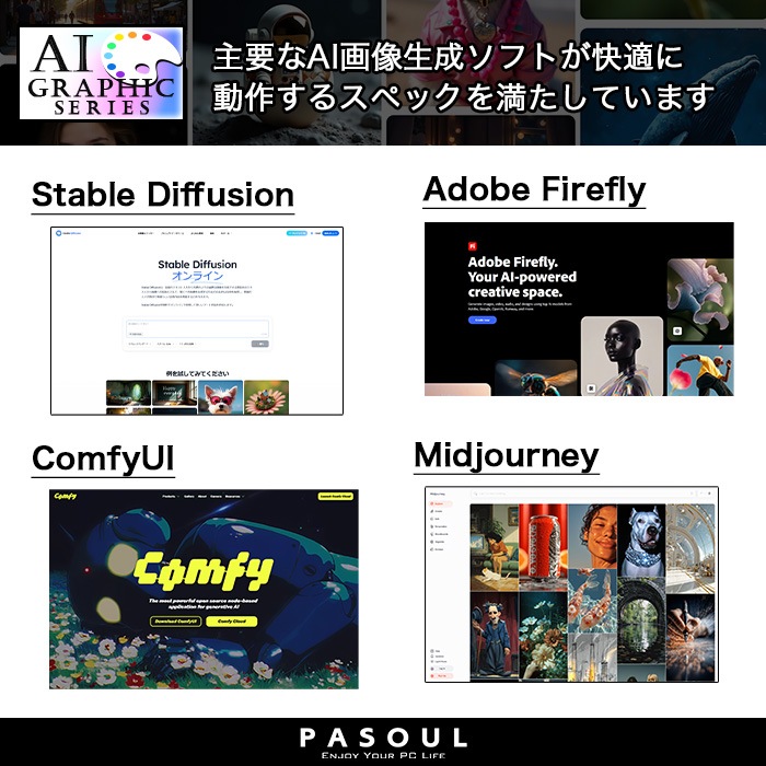 AI画像生成推奨モデル ゲーミングPC デスクトップパソコン 海景房 GMQ360 ブラック GeForce RTX5070 第14世代 Intel Corei5 14400F Windows11 NVMe M.2 SSD500GB メモリ16GB CPU水冷ファン ゲーミングパソコン Stable Diffusion Adobe Firefly Midjourney PASOUL 極