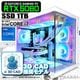 3D CAD推奨モデル 製造・設計向け ゲーミングPC デスクトップパソコン 海景房 GMQ360 ホワイト GeForce RTX5060 第14世代 Intel Corei7 14700F Windows11 NVMe M.2 SSD1TB メモリ32GB CPU水冷ファン ゲーミングパソコン Autodesk Fusion360 AutoCAD SolidWorks PASOUL 極