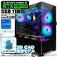 3D CAD推奨モデル 製造・設計向け ゲーミングPC デスクトップパソコン GP-V3 ブラック ピラーレス GeForce RTX5060 第14世代 Intel Corei7 14700F Windows11 NVMe M.2 SSD1TB メモリ32GB CPU水冷ファン ゲーミングパソコン Autodesk Fusion360 AutoCAD SolidWorks PASOUL 極