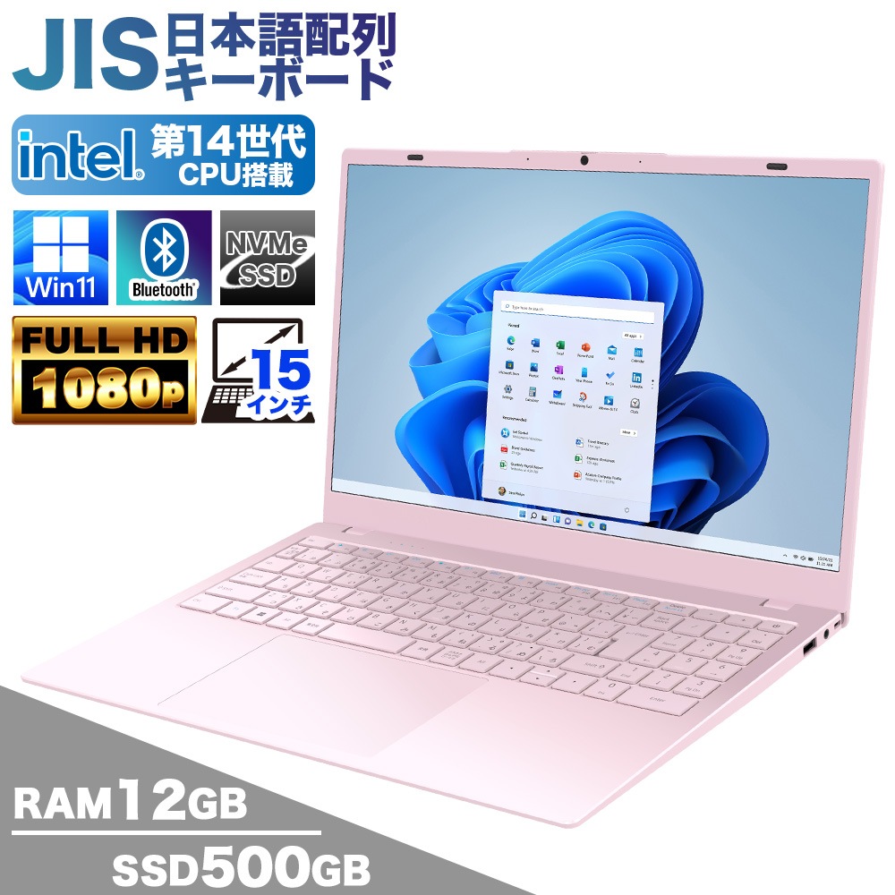 PASOUL ノートパソコン NC15J ノートパソコン PASOUL NC15J [ピンク] 15.6インチワイド Windows11 第