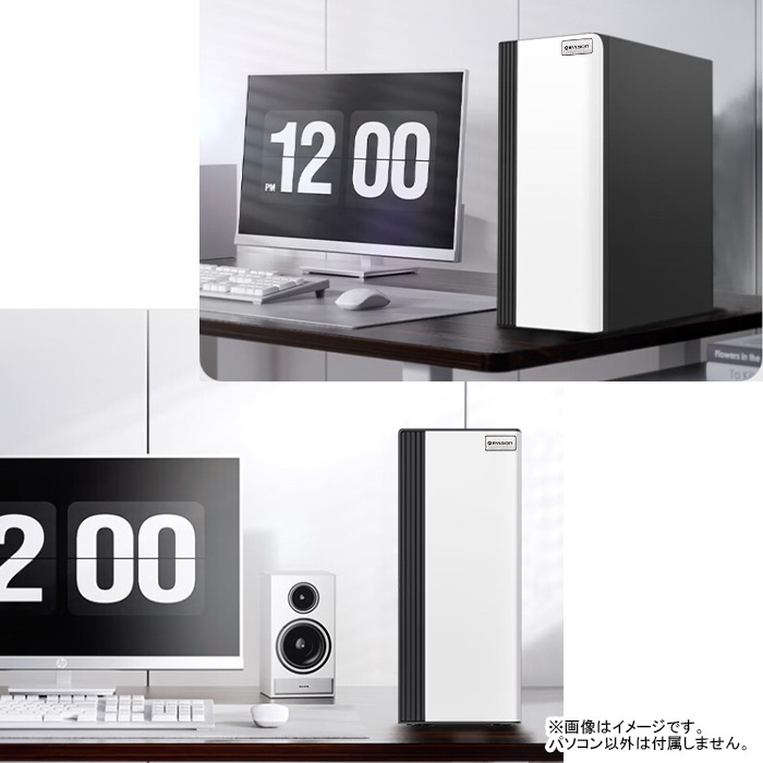 【当日出荷モデル】PASOUL S3 ホワイト デスクトップパソコン スタンダード スリムタワー 22型液晶モニター/キーボード&マウス付 AMD RADEON HD7670 Intel Core Ultra5 225F Windows11 NVMe M.2 SSD256GB メモリ16GB ビジネスパソコン 省スペース型 スタンダードシリーズ G-SLIM