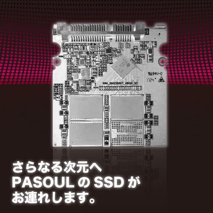 PASOUL SSD 128GB 内蔵2.5インチ SATA3.0 6GB/sに準拠 3D NAND 最大読取り550MB/s 最大書込み480MB 厚さ7mm