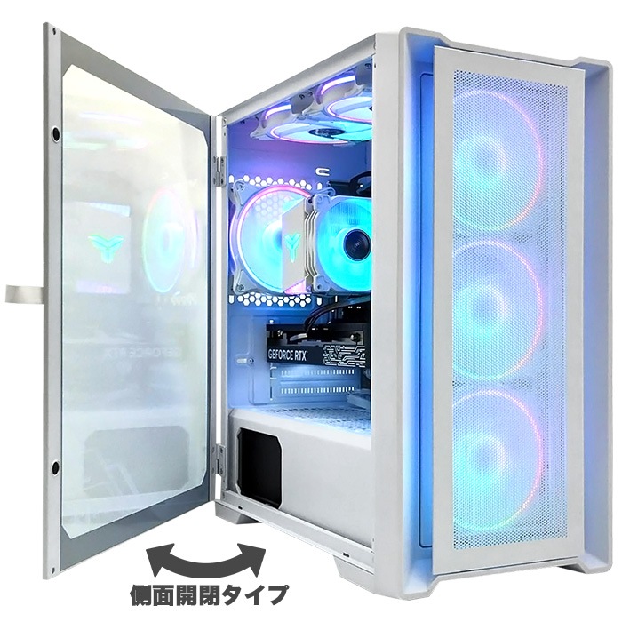 ゲーミングPC デスクトップパソコン ホワイト メッシュ GeForce