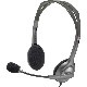 ステレオヘッドセット ロジクール logicool H111 3.5mm接続 ノイズキャンセリング 軽量 有線 ヘッドフォン 180°回転マイク パソコン/スマートフォン/タブレット用 ゲーム WEB会議 ビデオチャット ボイスチャット 動画配信など