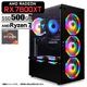 ゲーミングPC デスクトップパソコン ブラック AMD Radeon RX7600XT VRAM8GB AMD Ryzen7 5700X Windows11 NVMe M.2 SSD500GB メモリ16GB ゲーミングパソコン eスポーツ PASOUL 煌