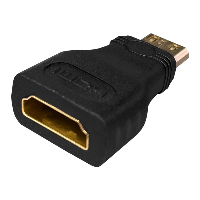 HDMI(メス) - mini HDMI(オス) 変換アダプタ HDMI to ミニHDMI 変換アダプター コネクタ ブラック