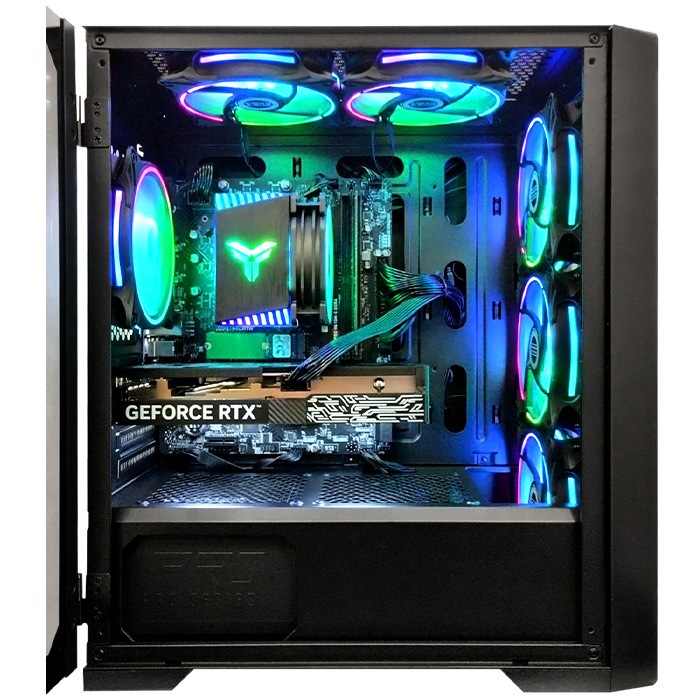 ゲーミングPC デスクトップパソコン ブラック メッシュ AMD Radeon RX7600XT VRAM8GB AMD Ryzen7 5700X Windows11 NVMe M.2 SSD500GB メモリ16GB ゲーミングパソコン eスポーツ PASOUL 煌