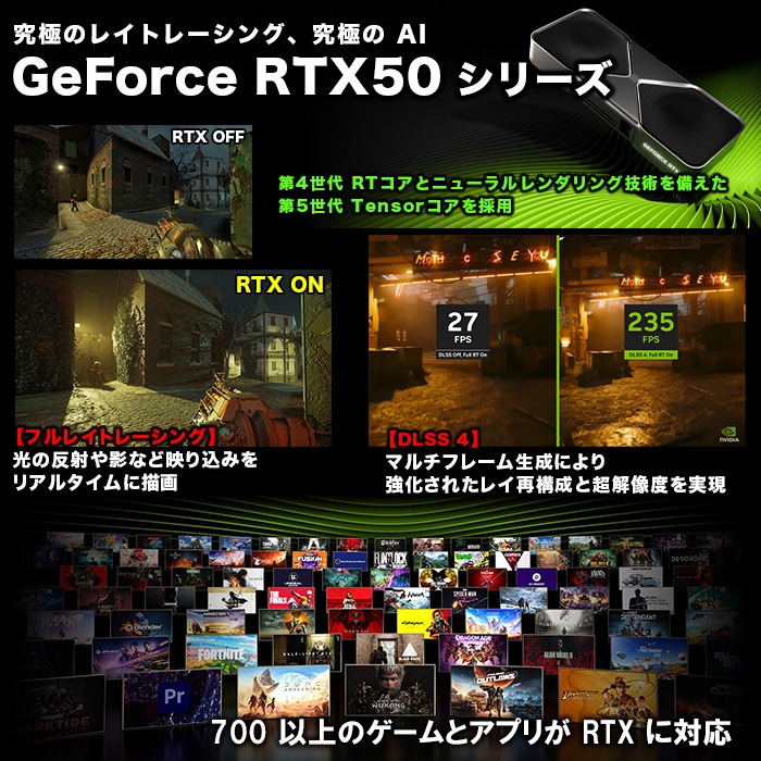 ゲーミングPC デスクトップパソコン GP-V3 ホワイト ピラーレス GeForce RTX5060 Intel Core Ultra5 225F Windows11 NVMe M.2 SSD500GB メモリ16GB CPU水冷ファン ゲーミングパソコン eスポーツ PASOUL 極