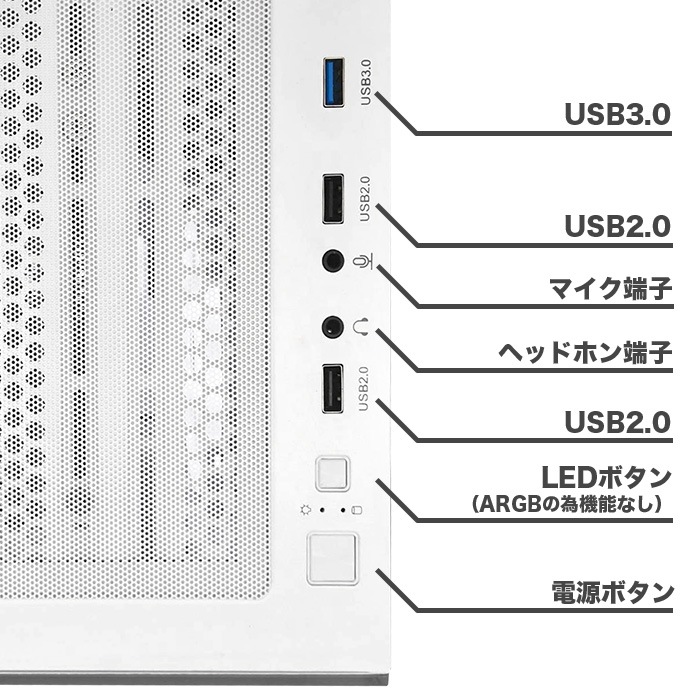 ゲーミングPC デスクトップパソコン GP-V3 ホワイト ピラーレス GeForce RTX5060 Intel Core Ultra5 225F Windows11 NVMe M.2 SSD500GB メモリ16GB CPU水冷ファン ゲーミングパソコン eスポーツ PASOUL 極