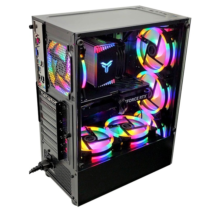 ゲーミングPC デスクトップパソコン ブラック GeForce RTX3050 第12世代 Intel Corei5 12400F Windows11 NVMe M.2 SSD500GB メモリ16GB ゲーミングパソコン eスポーツ PASOUL 煌