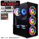 ゲーミングPC デスクトップパソコン ブラック AMD Radeon RX7600XT VRAM8GB AMD Ryzen5 5600GT Windows11 NVMe M.2 SSD500GB メモリ16GB ゲーミングパソコン eスポーツ PASOUL 煌