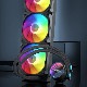 【EA5黒】CPUクーラー CPU冷却ファン 黒 簡易水冷 360mm LEDライト RGB 光る 静音 水冷ファン ARGBファン 一体型 液体冷却ラジエーター 水冷クーラーシステム Intel+AMD両対応 カラー発光ファン ゲーミングパソコン用 ECONOMIC AIO 5 BLACK Pro Artist
