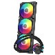 【EA5黒】CPUクーラー CPU冷却ファン 黒 簡易水冷 360mm LEDライト RGB 光る 静音 水冷ファン ARGBファン 一体型 液体冷却ラジエーター 水冷クーラーシステム Intel+AMD両対応 カラー発光ファン ゲーミングパソコン用 ECONOMIC AIO 5 BLACK Pro Artist