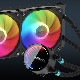 【EA5黒】CPUクーラー CPU冷却ファン 黒 簡易水冷 360mm LEDライト RGB 光る 静音 水冷ファン ARGBファン 一体型 液体冷却ラジエーター 水冷クーラーシステム Intel+AMD両対応 カラー発光ファン ゲーミングパソコン用 ECONOMIC AIO 5 BLACK Pro Artist