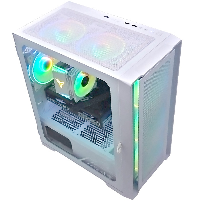 ゲーミングPC デスクトップパソコン ホワイト メッシュ GeForce RTX2060 AMD Ryzen5 5600GT Windows11 NVMe M.2 SSD500GB メモリ16GB ゲーミングパソコン eスポーツ PASOUL 煌