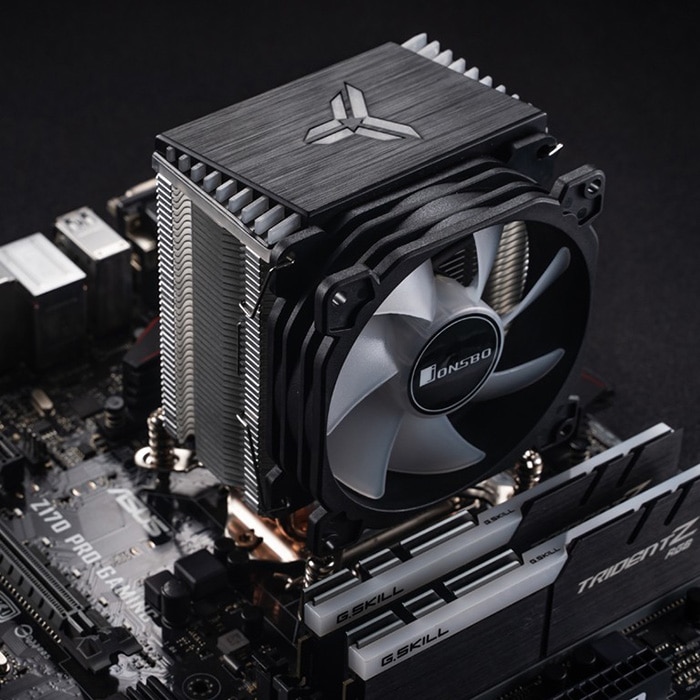 【CR-1400RGB黒】 CPUクーラー CPU冷却ファン 黒 9cm LEDライト 自動変色 光る 静音 空冷 放熱フィン 4ピン 純銅ヒートパイプ 空冷ラジエーター カラー発光ファン ゲーミングパソコン用