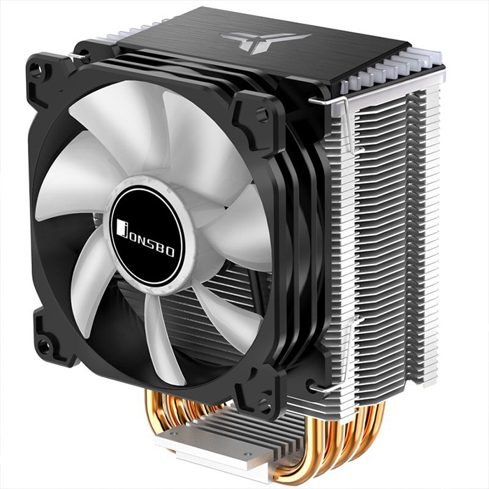 【CR-1400RGB黒】 CPUクーラー CPU冷却ファン 黒 9cm LEDライト 自動変色 光る 静音 空冷 放熱フィン 4ピン 純銅ヒートパイプ 空冷ラジエーター カラー発光ファン ゲーミングパソコン用