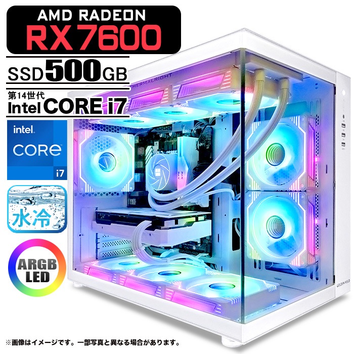 美品 白いゲーミングベースPC Corei7-8700/32GB/1TB SSD デスクトップゲーミングPC intel Corei7