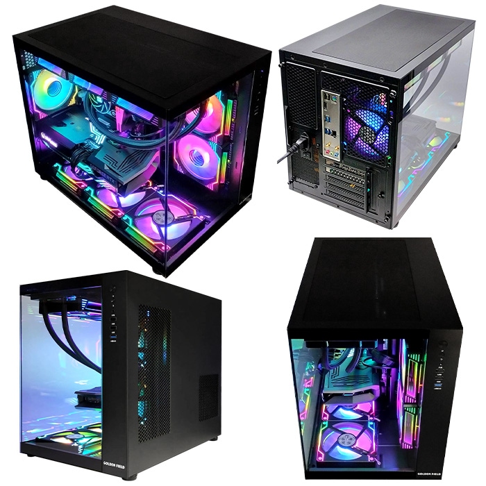 ゲーミングPC デスクトップパソコン 海景房 GMQ360 ブラック GeForce RTX5060Ti AMD Ryzen7 7700 Windows11 NVMe M.2 SSD500GB メモリ16GB CPU水冷ファン ゲーミングパソコン eスポーツ PASOUL 極