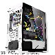 ゲーミング PCケース ミドルタワーケース ホワイト メッシュ 強化ガラス LED付き M-ATX/lTX対応 冷却ファン8基取付可 磁気吸引式防塵ネット USB3.0 デスクトップパソコンケース