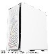 ゲーミング PCケース ミドルタワーケース ホワイト メッシュ 強化ガラス LED付き M-ATX/lTX対応 冷却ファン8基取付可 磁気吸引式防塵ネット USB3.0 デスクトップパソコンケース