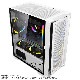 ゲーミング PCケース ミドルタワーケース ホワイト メッシュ 強化ガラス LED付き M-ATX/lTX対応 冷却ファン8基取付可 磁気吸引式防塵ネット USB3.0 デスクトップパソコンケース