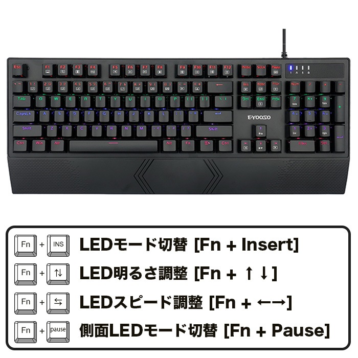 E-YOOSO メカニカル カスタムキーボード 英語配列 Amazon | E-YOOSOゲーミングキーボード ワイヤレスメカニカル