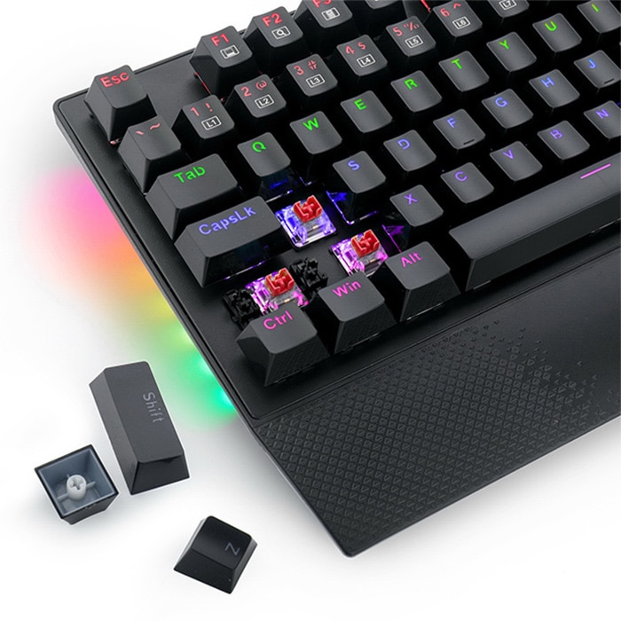 E-YOOSO ゲーミングキーボード K-662 ブラック 赤軸 テンキーモデル US