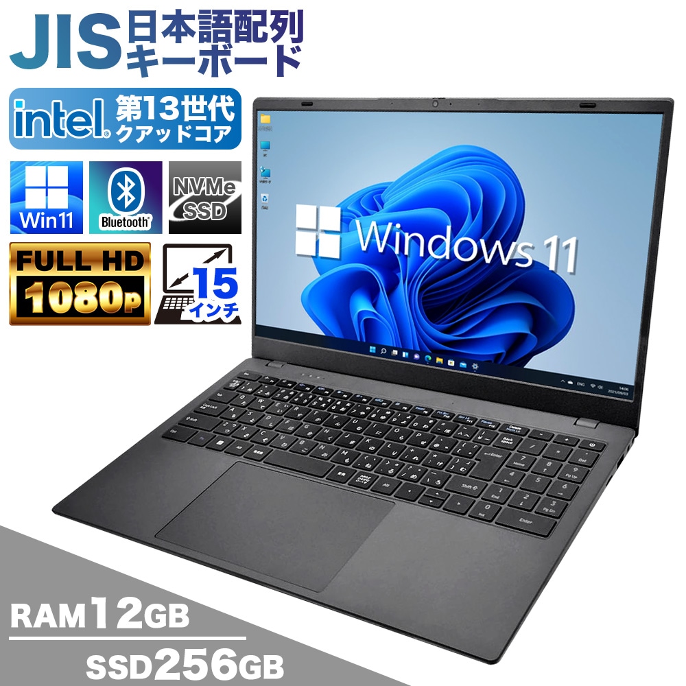 初期保証 i5-9400 8GB SSD256GB オフィス Win11 Windows11 第11世代CPU N5095 15型 12GB SSD256GB
