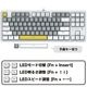 E-YOOSO ゲーミングキーボード Z-87 ホワイト/グレー 青軸 US配列 メカニカルキーボード 有線キーボード LEDライト 光る バックライト付き PC/Windows/Mac OS対応 ゲーミング用