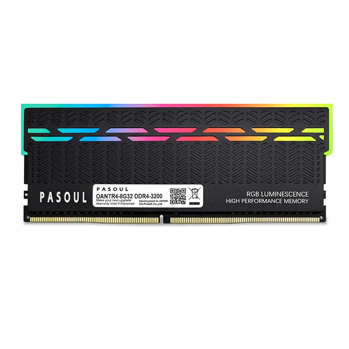 デスクトップPC用メモリ ゲーミングメモリ RAM 8GB PC4-25600 (DDR4-3200) SODIMM 288pin 1.35V LED付 OANTR4-8G32-DDR4
