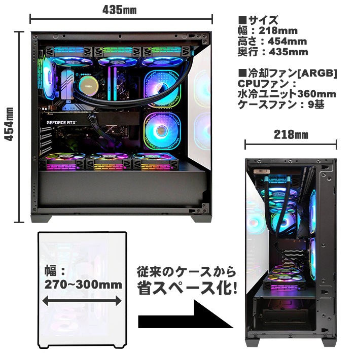 ゲーミングPC デスクトップパソコン GP-V3 ブラック ピラーレス GeForce RTX4060Ti AMD Ryzen5 4500 Windows11 NVMe M.2 SSD500GB メモリ16GB CPU水冷ファン ゲーミングパソコン eスポーツ PASOUL 極