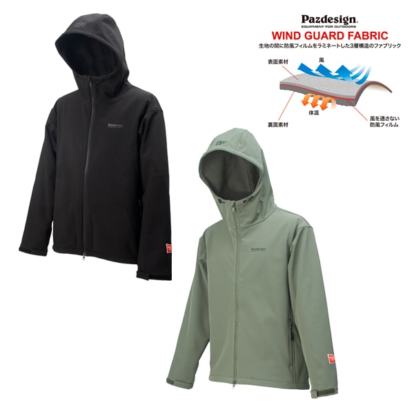 【新品】パズデザイン ウィンドガードWフリースパーカー WIND GUARD HOODIE（Wフリースフーディー） | WEAR,WINTER WEAR