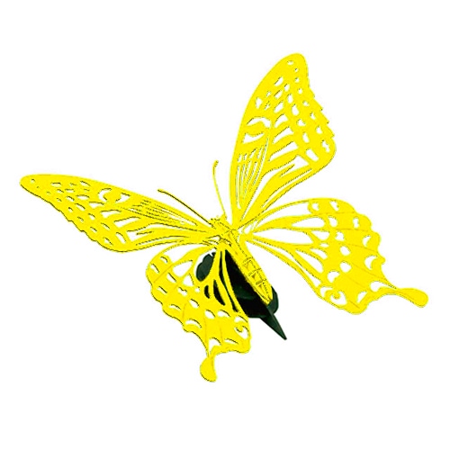 チョウ【イエロー】3D立体ペーパーパズル