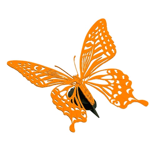 チョウ【オレンジ】3D立体ペーパーパズル