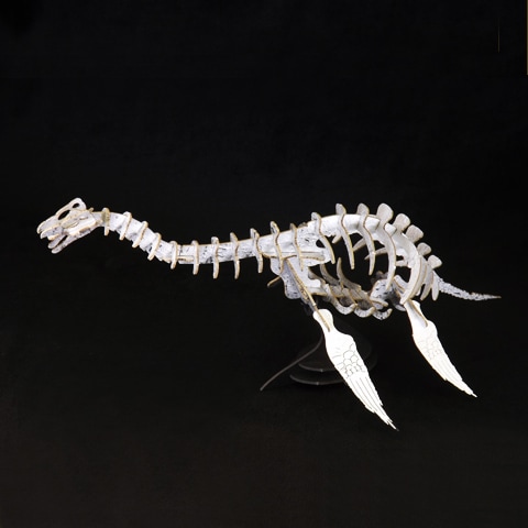 ■フタバスズキリュウ【メタリック・シルバー】3D立体ペーパーパズル