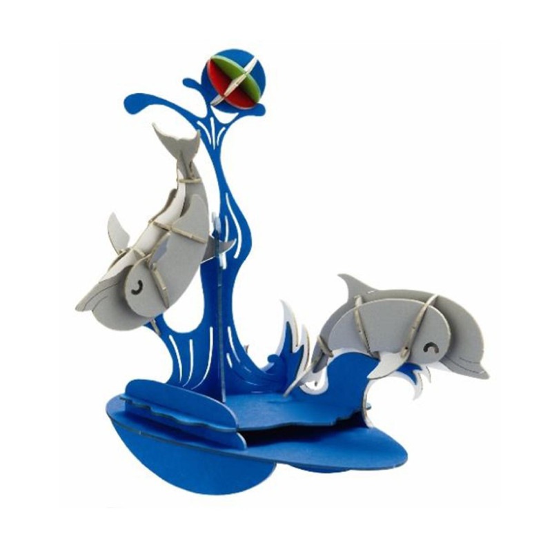 kawaii イルカ 3D立体ペーパーパズル