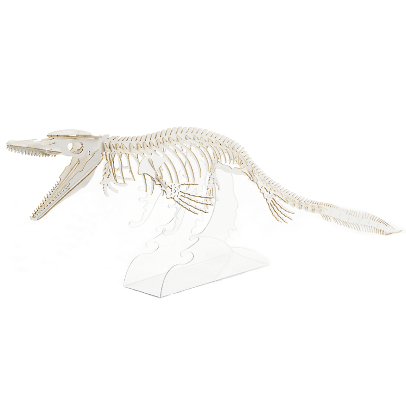 ■モササウルス(台座付)<ホワイト> 3D立体ペーパーパズル