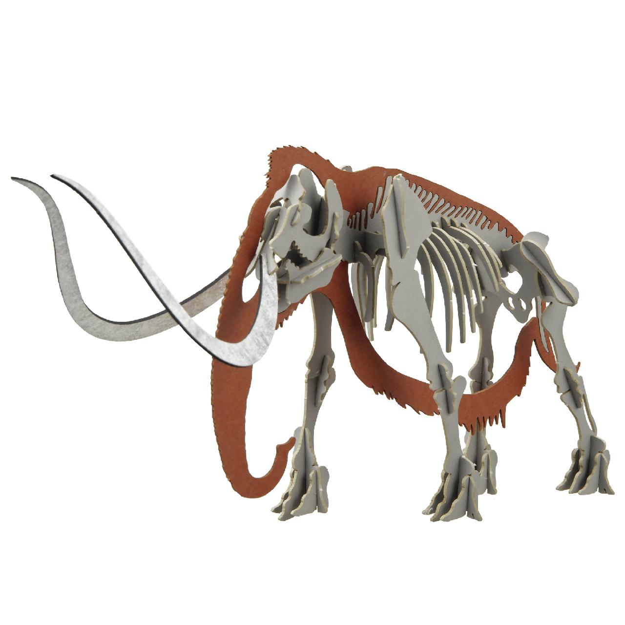 マンモス<骨格>グレー 3D立体ペーパーパズル