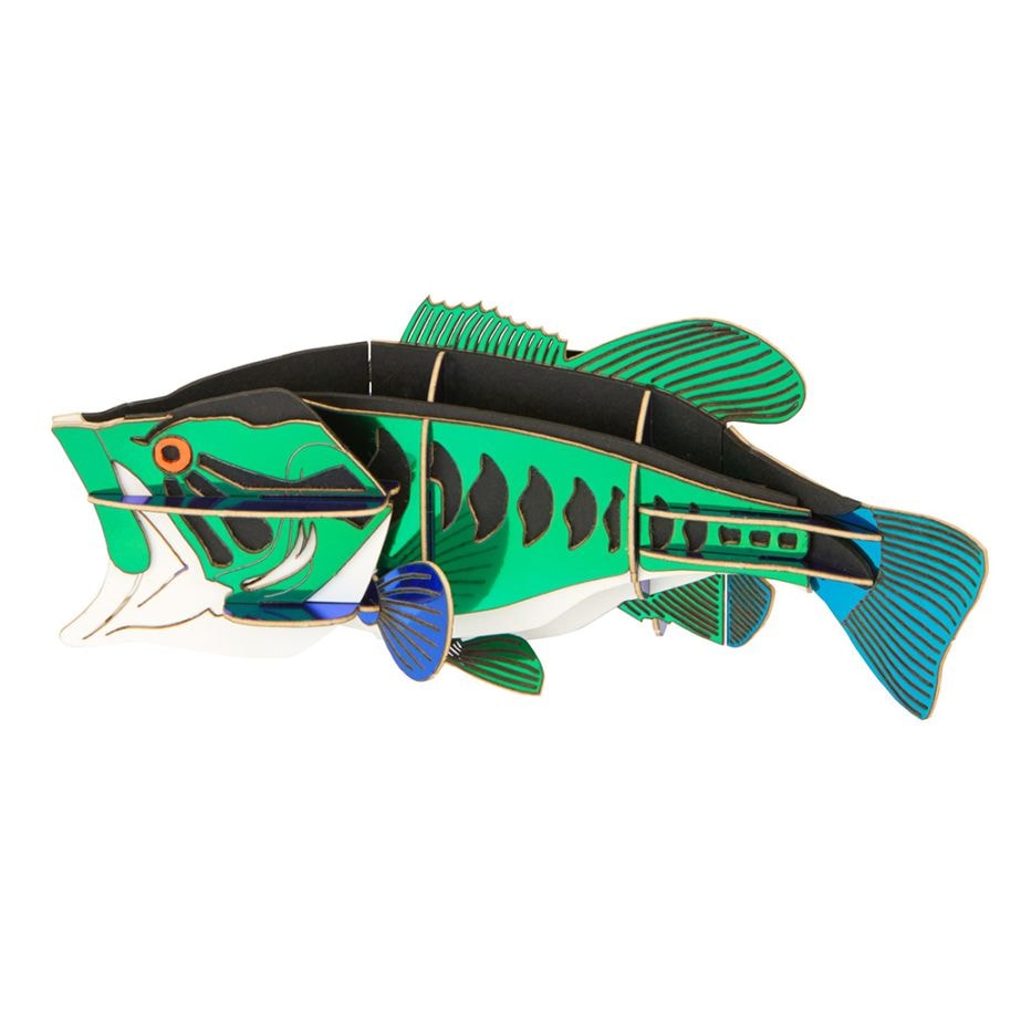 ブラックバス マグネット付き 3D立体ペーパーパズル