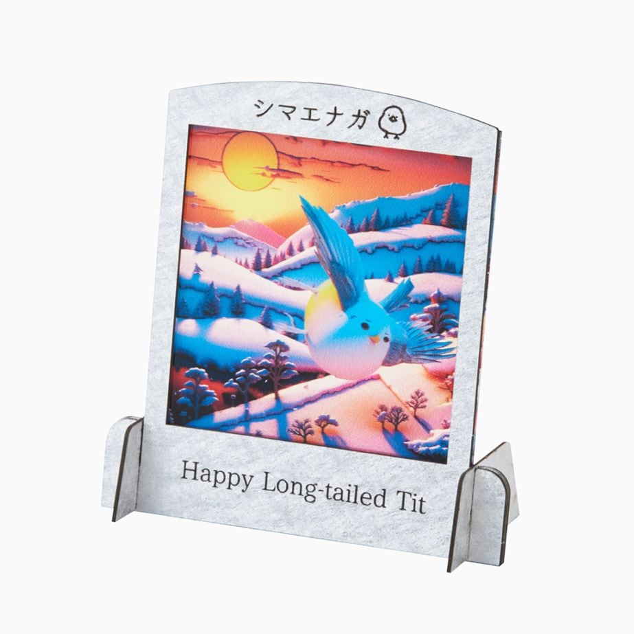 油絵【シマエナガ】アマリリスさん専用 ステンドアート【シマエナガ】シマちゃん-2 | ステンドアート-Stained