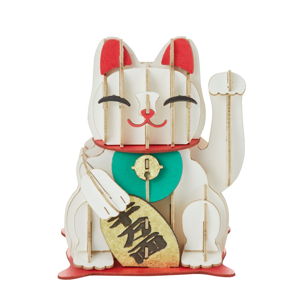 招き猫 3D立体ペーパーパズル