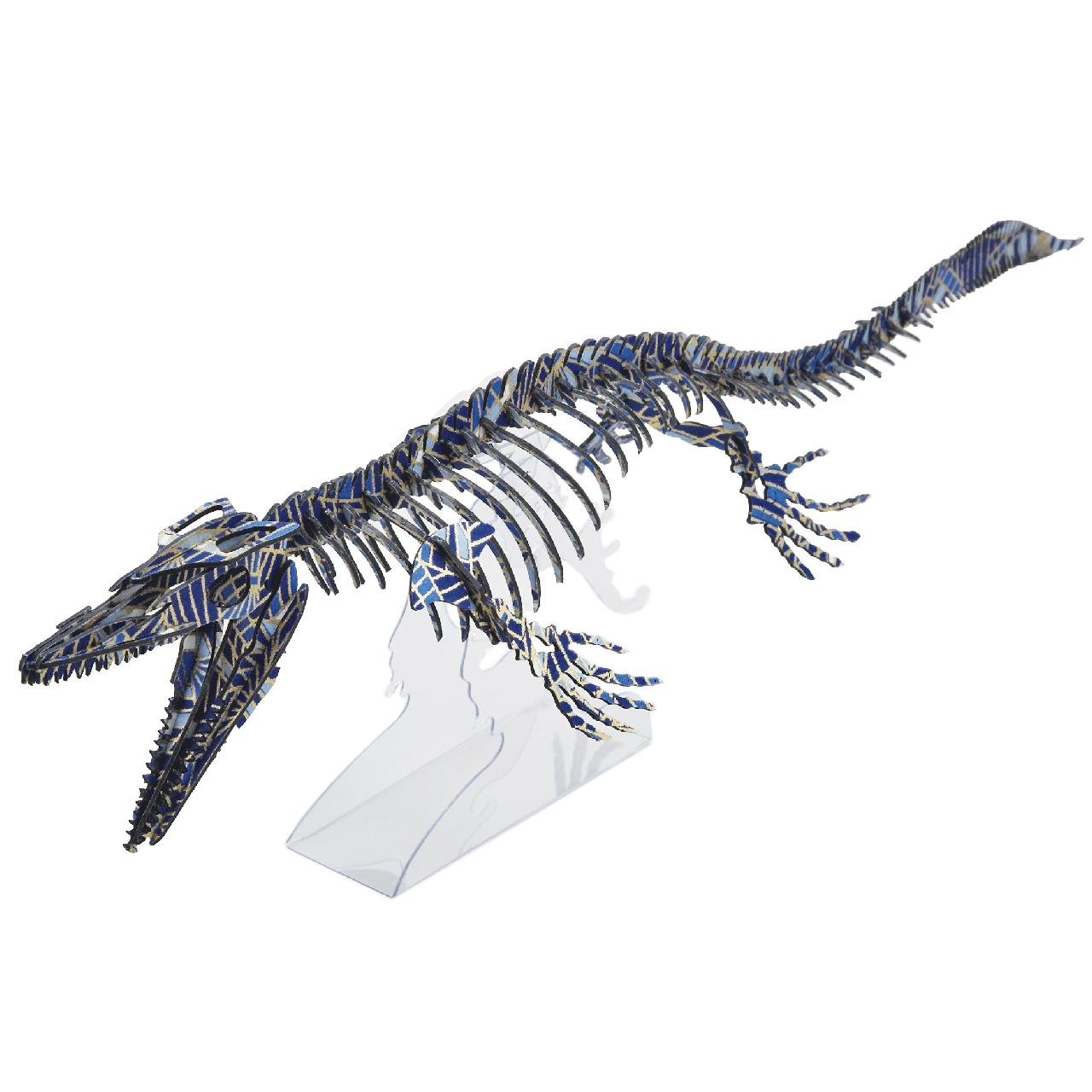 <越前和紙>モササウルス(台座付)<藍金> 3D立体ペーパーパズル