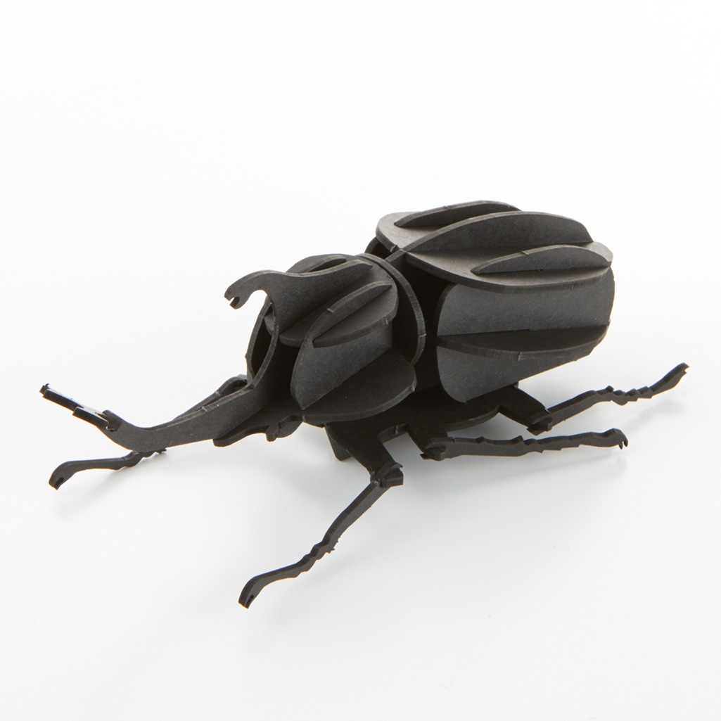 カブトムシ【ブラック】3D立体ペーパーパズル | カブトムシ