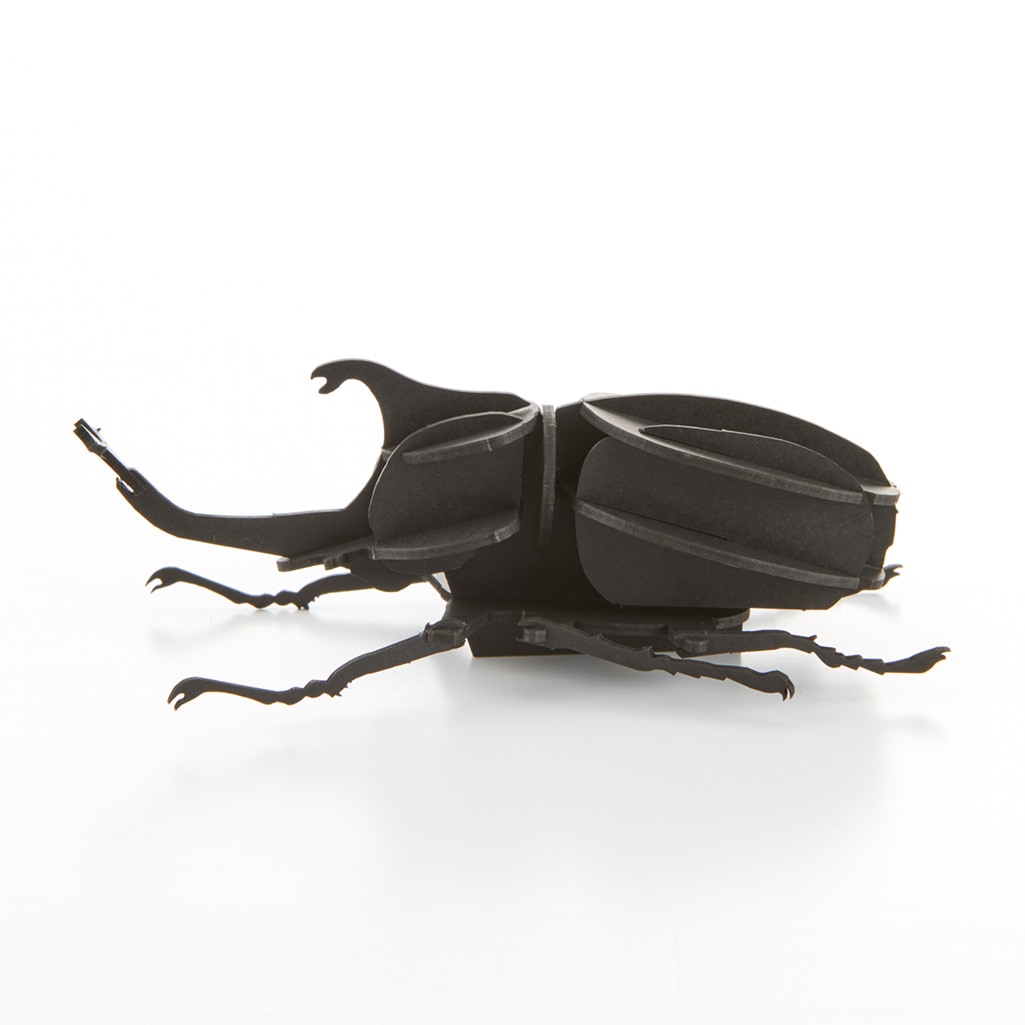 カブトムシ【ブラック】3D立体ペーパーパズル | カブトムシ