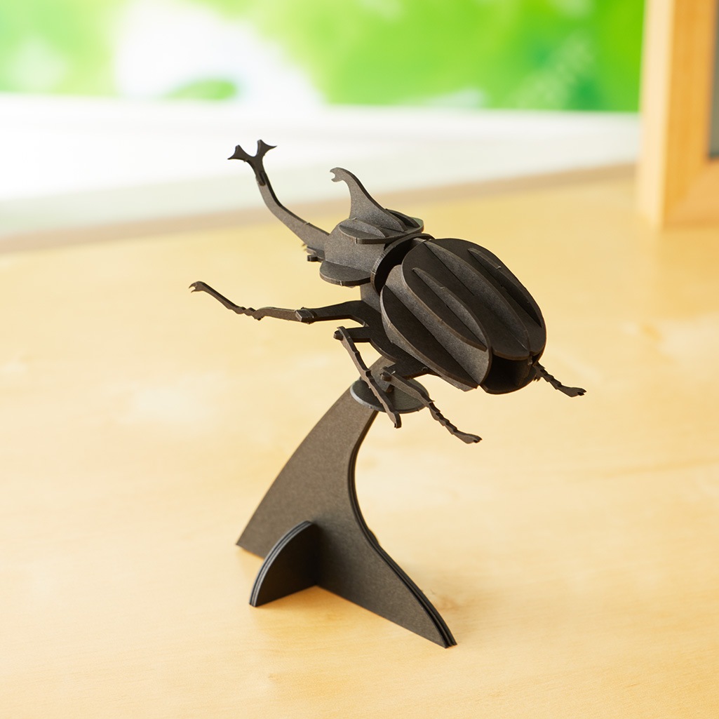 カブトムシ【ブラック】3D立体ペーパーパズル