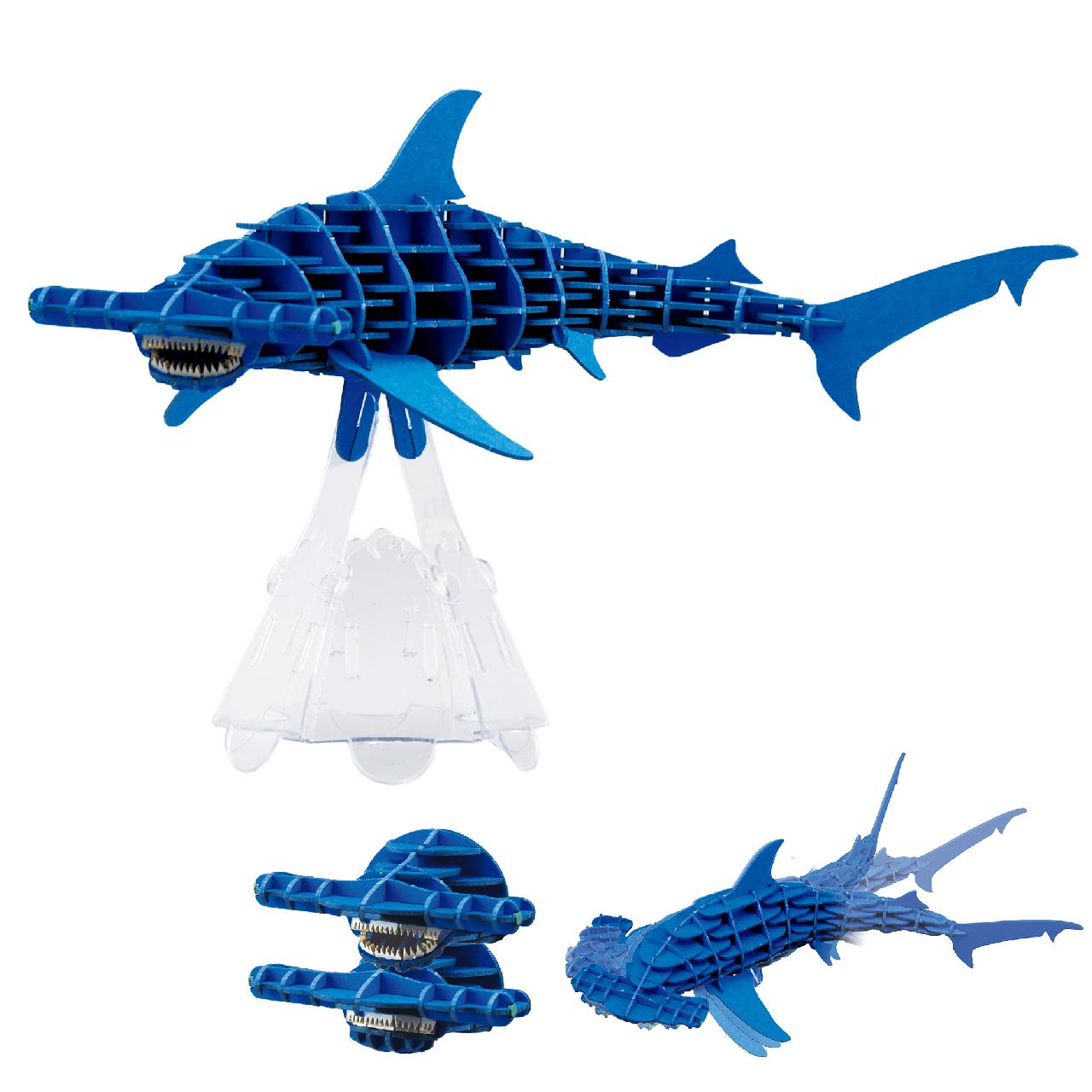 DXシュモクザメ(MOVE)ブルー 3D立体ペーパーパズル