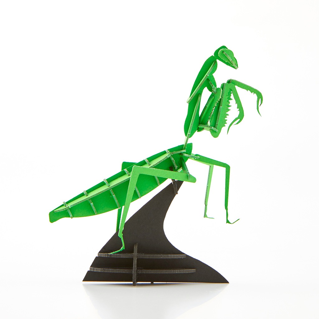 カマキリ【グリーン】3D立体ペーパーパズル | カマキリ/Mantis | PazuMe