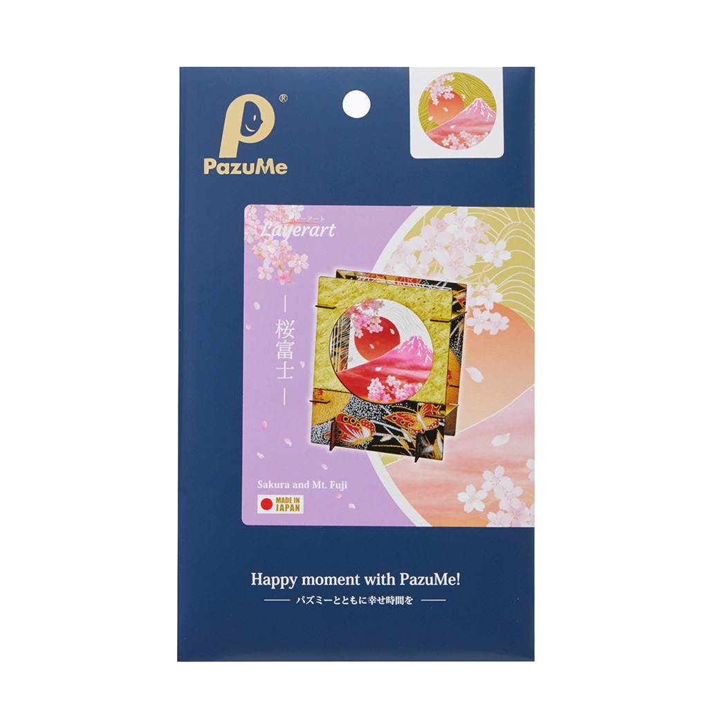 レイヤーアート【円窓】桜富士